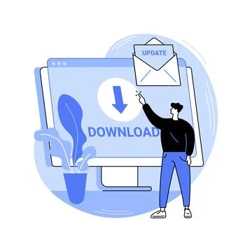 Software update isolated cartoon vector illustrations. Stock Illustration