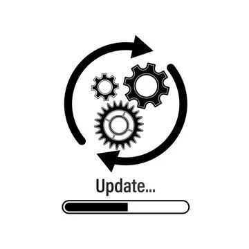 Software update people for mobile app design. Isometric vector illustration Ilustração Stock