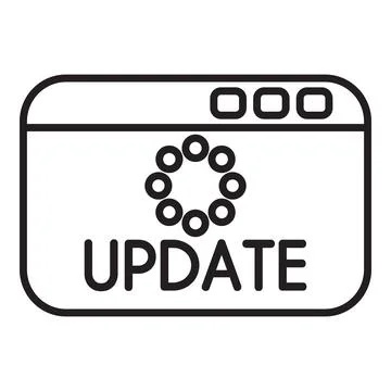 Software update process displaying on web browser window Illustrazione stock