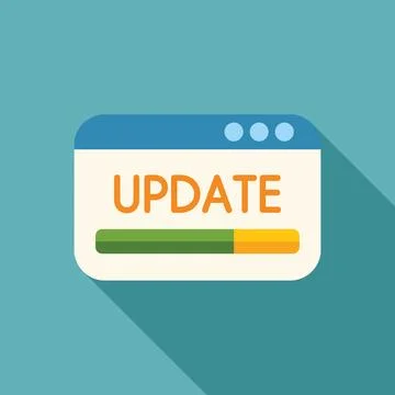 Software update progress bar on computer screen displaying installation pro.. 库存插图