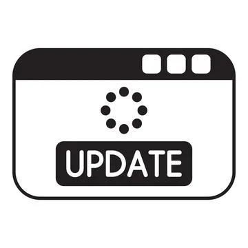 Software update progress bar on computer screen 库存插图