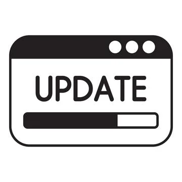 Software update progress bar on computer screen イラスト素材