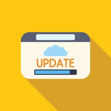 Software update progress bar showing updating concept Stock Illustration