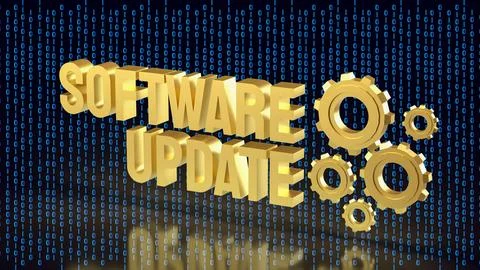 Software Update Technology For Secure Digital Innovation 3d render. Ilustración de archivo