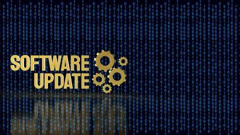 Software Update Technology For Secure Digital Innovation 3d render. Stock Illustration