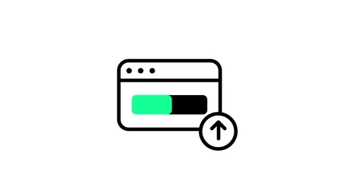 Software Update Upload Window Stock Footage 334367172