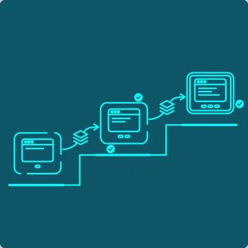 Software Update - Versions Climbing, Security Gaps Closed Each Step Ilustración de archivo