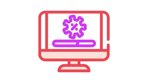 Software updates repair computer color icon animation Stock Footage 327265650