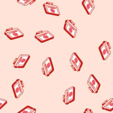 Software updates repair computer isometric icon seamless pattern Illustrazione stock