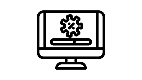 Software updates repair computer line icon animation Stock Footage 326758585