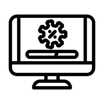 Software updates repair computer line icon vector illustration Stock Illustration