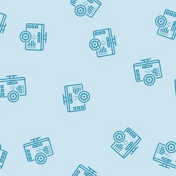 Software updates repair computer line seamless pattern Stock Illustration