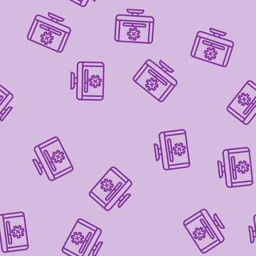 Software updates repair computer line vector seamless pattern Stock Illustration