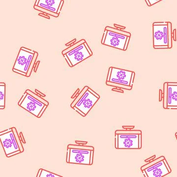 Software updates repair computer vector seamless pattern Stock Illustration