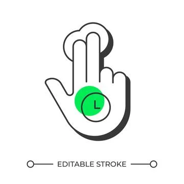Software usability offset shadow line icon 스톡 일러스트