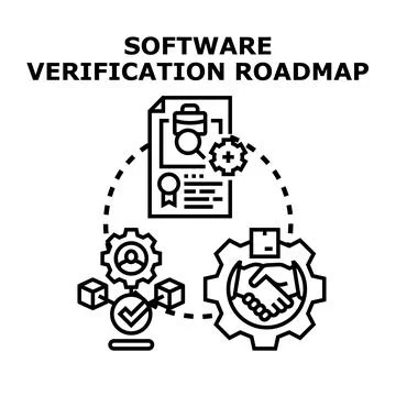 Software verification roadmap planning development process 스톡 일러스트