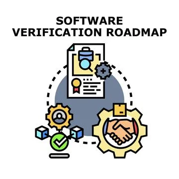 Software verification roadmap planning development process イラスト素材