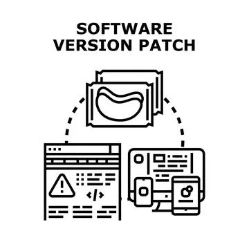 Software version patch fixing errors and updating system イラスト素材