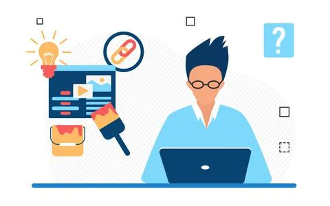 Software web development designer engineer working process 스톡 일러스트