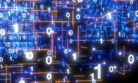 A Software, web development, programming concept. Abstract Programming 3d イラスト素材