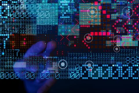 A Software, web development, programming concept. Abstract Programming Stockillustratie