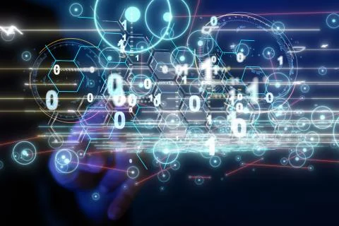 A Software, web development, programming concept. Abstract Programming Stock Illustration