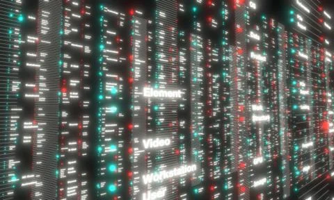 A Software, web development, programming concept. Abstract Programming 库存插图