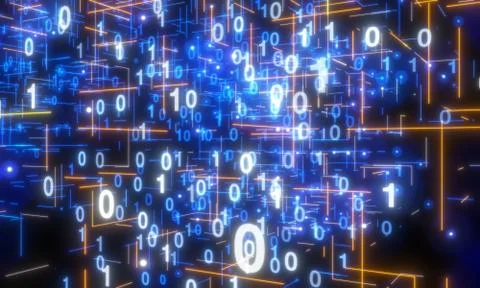 A Software, web development, programming concept. Abstract Programming 3d 库存插图