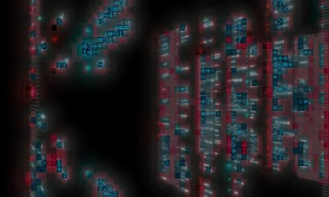 A Software, web development, programming concept. Abstract Programming  3d Stock Illustration