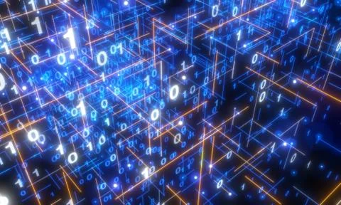 A Software, web development, programming concept. Abstract Programming 库存插图