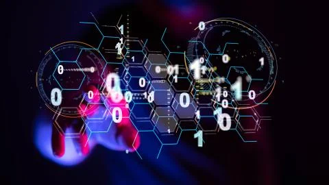 A Software, web development, programming concept. Abstract Programming Stock Illustration