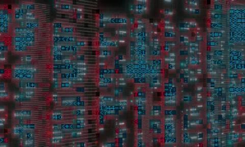 A Software, web development, programming concept. Abstract Programming 3d 写真素材