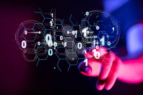 A Software, web development, programming concept. Abstract Programming 库存照片