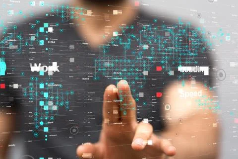 A Software, web development, programming concept. Abstract Programming Foto stock