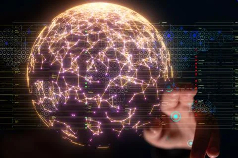 A Software, web development, programming concept. Abstract Programming Foto stock