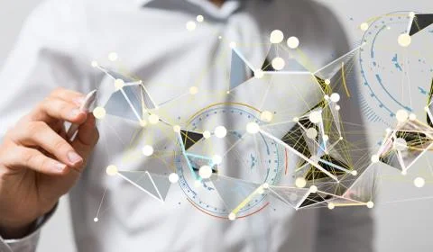 A Software, web development, programming concept. Abstract Programming Stockfoto's