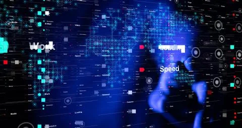 A Software, web development, programming concept. Abstract Programming Foto stock