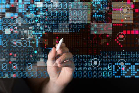 A Software, web development, programming concept. Abstract Programming Stock Photos