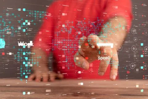 A Software, web development, programming concept. Abstract Programming Foto stock