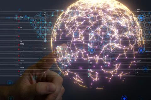 A Software, web development, programming concept. Abstract Programming Foto stock