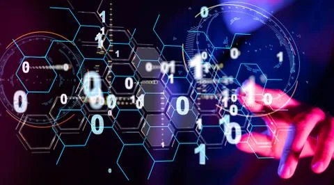 A Software, web development, programming concept. Abstract Programming Foto stock