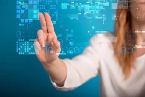 A Software, web development, programming concept. Abstract Programming Foto stock