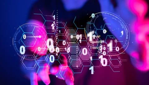 A Software, web development, programming concept. Abstract Programming Foto stock