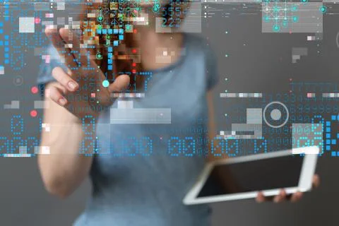 A Software, web development, programming concept. Abstract Programming Foto stock