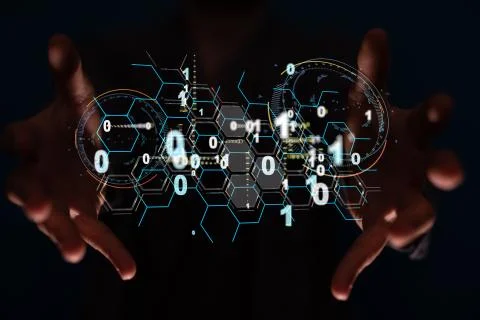 A Software, web development, programming concept. Abstract Programming Foto stock