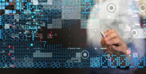 A Software, web development, programming concept. Abstract Programming Foto stock