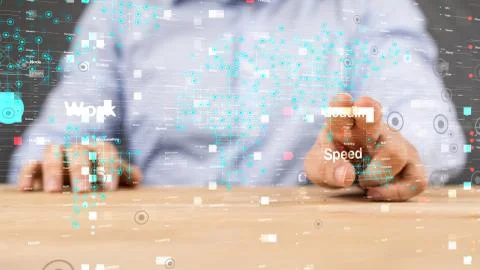 A Software, web development, programming concept. Abstract Programming Stockfoto's