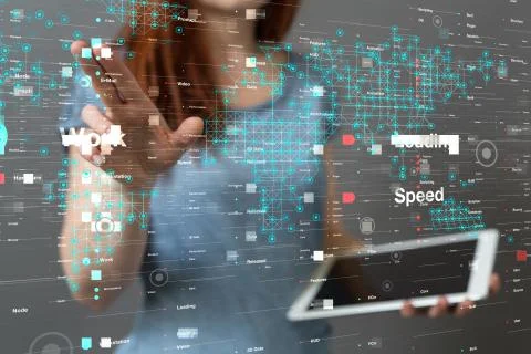 A Software, web development, programming concept. Abstract Programming Stock Photos