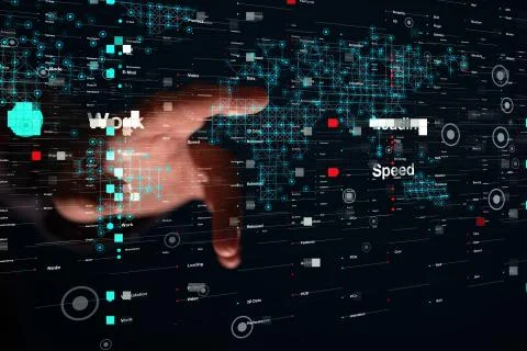 A Software, web development, programming concept. Abstract Programming Foto stock