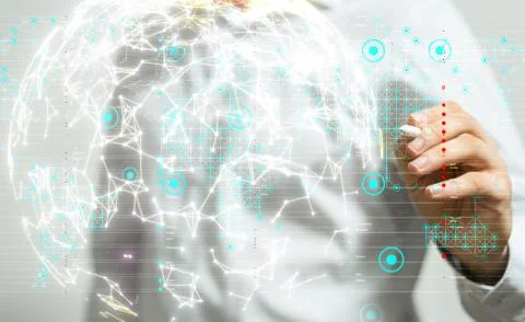 A Software, web development, programming concept. Abstract Programming 스톡 사진